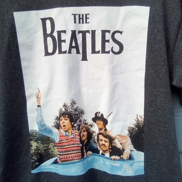 Men's The Beatles Gray T Shirt Size Medium M Unisex Band Rock & Roll Women's - Picture 1 of 3